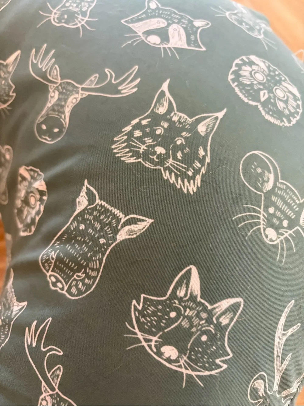 Boppy Green Animal Print Nursing Pillow